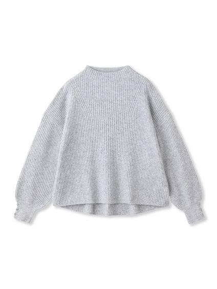 ラメリブボトルネックニット≪手洗い可能≫