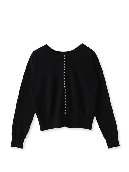 前後2wayパールボタンカーディガン