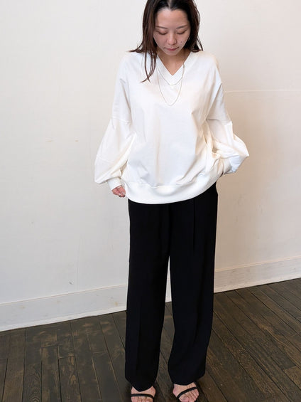 《予約販売》前後2WAY　cocoon sleeve tops 【日本製】