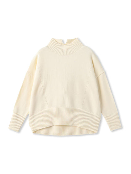 ハイネックシンプルニット≪手洗い可能≫