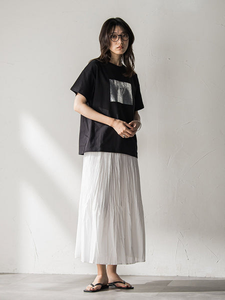 【WEB限定】スクエア箔オーバーサイズTシャツ≪手洗い可能≫