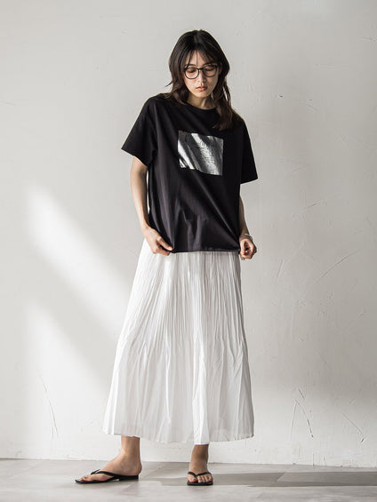 【WEB限定】スクエア箔オーバーサイズTシャツ≪手洗い可能≫
