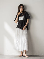 【WEB限定】スクエア箔オーバーサイズTシャツ≪手洗い可能≫