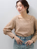 【SHIORI IRIE コラボ】スクエアネックレースブラウス≪手洗い可能≫