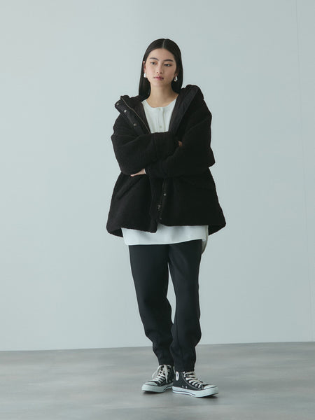 ショートボア中綿ドロストブルゾン