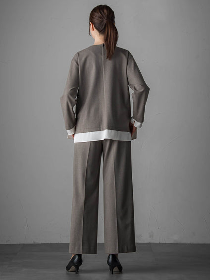 ピクシエスタVネックブラウス≪洗濯機で洗える≫