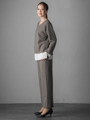 ピクシエスタVネックブラウス≪洗濯機で洗える≫