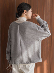 ニットコーデュロイカットソー≪手洗い可能≫