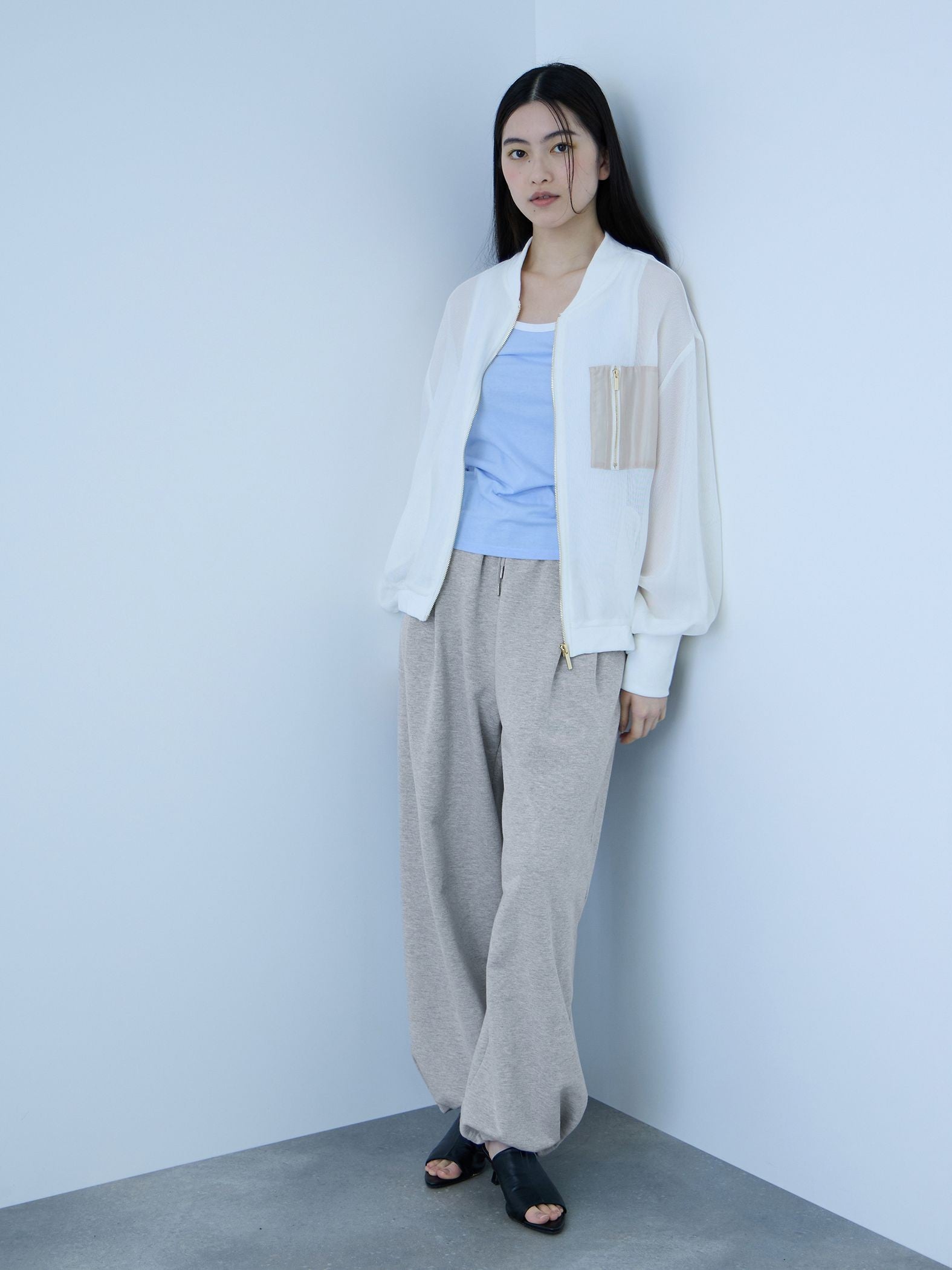 【着回し抜群】裏毛2タックパンツ