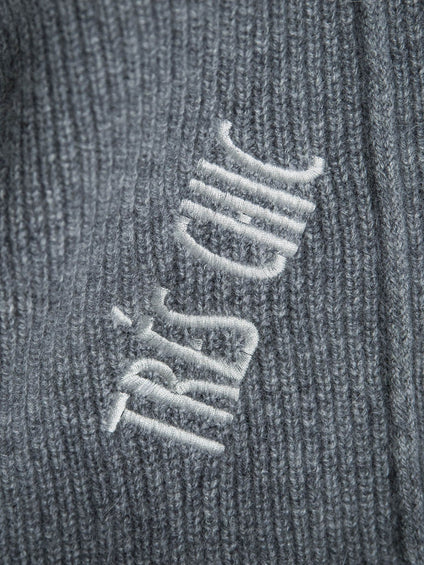 メッセージ刺繍Vネックニットプルオーバー≪手洗い可能≫