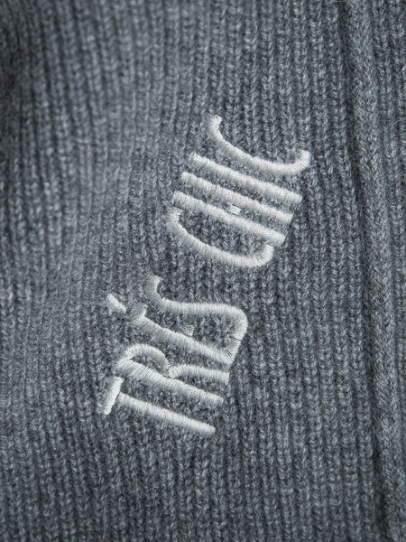 メッセージ刺繍Vネックニットプルオーバー≪手洗い可能≫