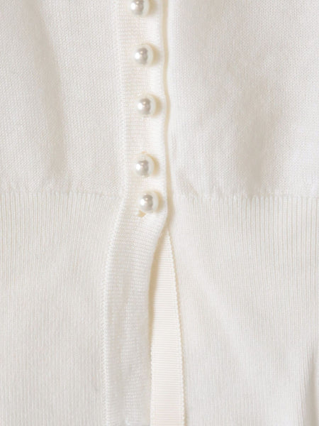 前後2wayパールボタンカーディガン