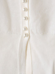 前後2wayパールボタンカーディガン