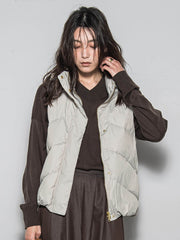 【WEB限定】スタンドカラーダウンベスト