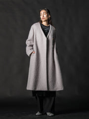 【deluxee'm】ループシャギーアシンメトリーベルトコート