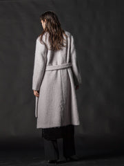 【deluxee'm】ループシャギーアシンメトリーベルトコート