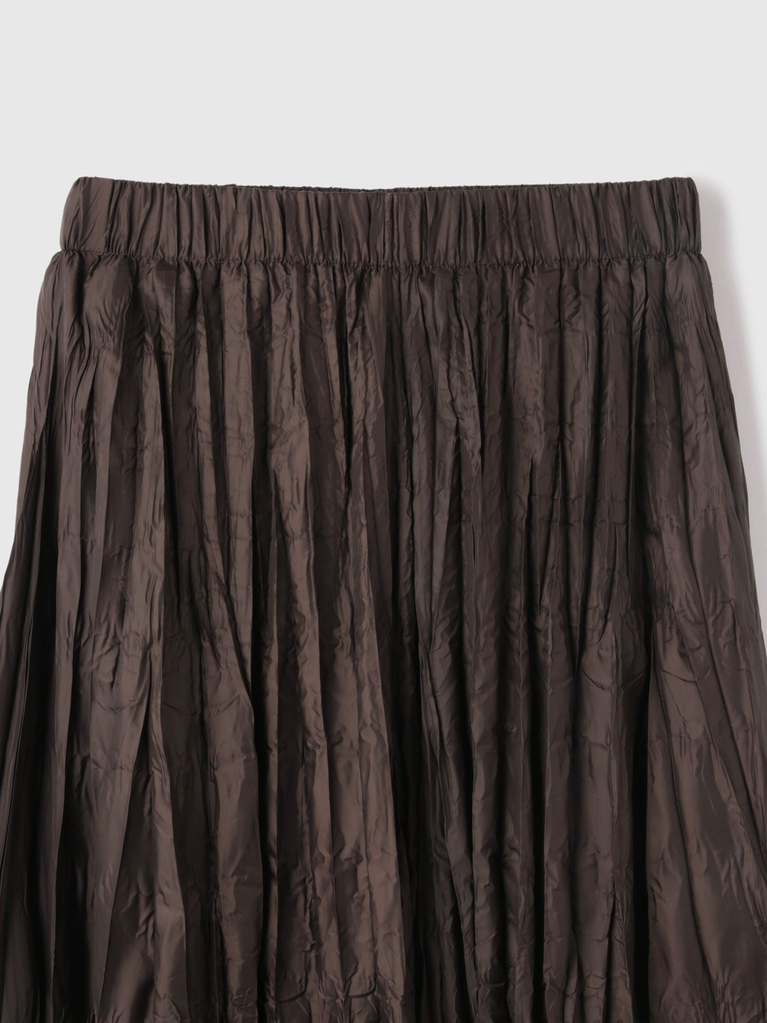 ワッシャーマットサテンプリーツスカート≪手洗い可能≫
