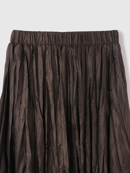 ワッシャーマットサテンプリーツスカート≪手洗い可能≫