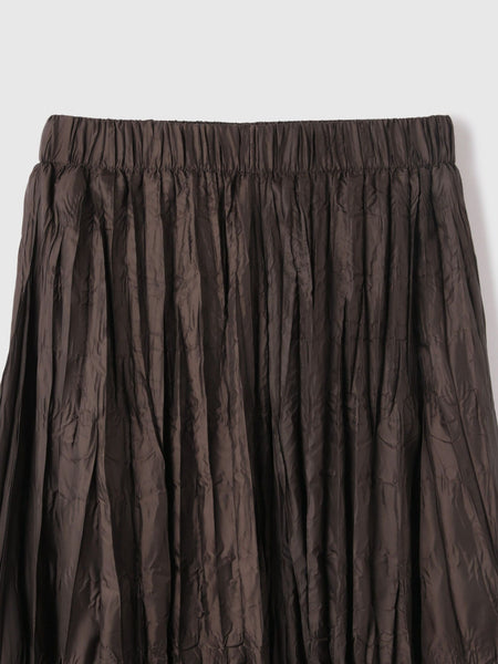 ワッシャーマットサテンプリーツスカート≪手洗い可能≫