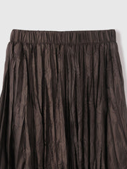 ワッシャーマットサテンプリーツスカート≪手洗い可能≫