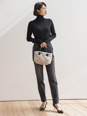 【WEB限定/大きいサイズ】”楽暖”あったか裏起毛スキニーデニム≪洗濯機で洗える≫