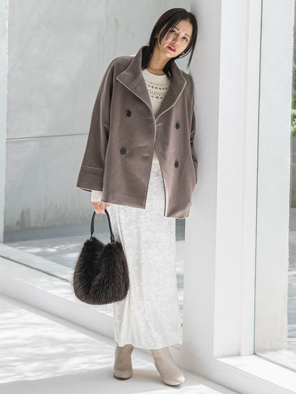 プレミアムウールカシミヤショートコート