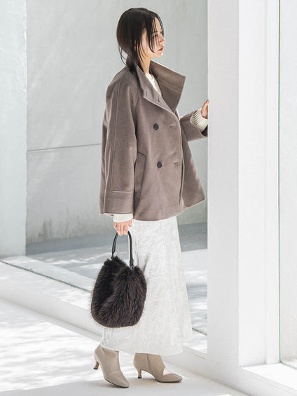 プレミアムウールカシミヤショートコート