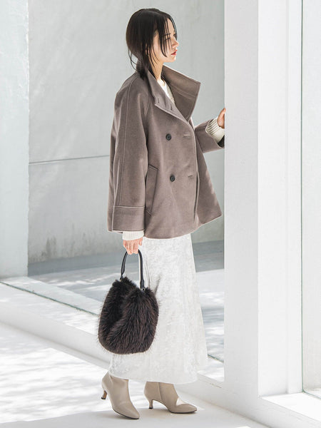 プレミアムウールカシミヤショートコート