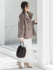 プレミアムウールカシミヤショートコート