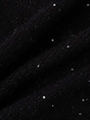 スパンコールVネックニット≪手洗い可能≫