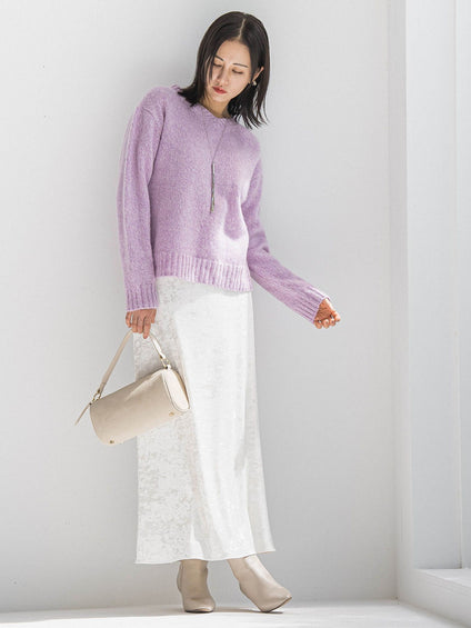 スパンコールラメVネックニット≪洗える≫