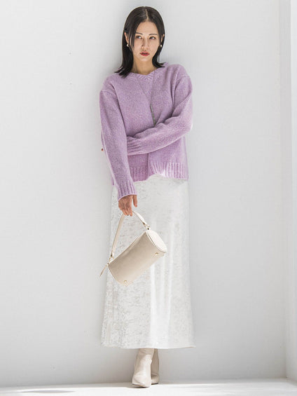 スパンコールラメVネックニット≪洗える≫