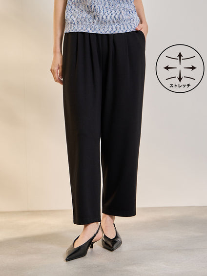 《予約》【全力で動ける】2WAYストレッチウエストゴムタックパンツ