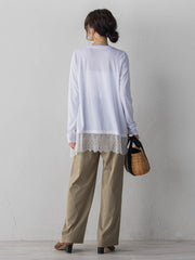 裾レーストップス≪手洗い可能≫