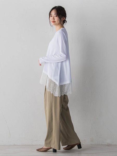 裾レーストップス≪手洗い可能≫