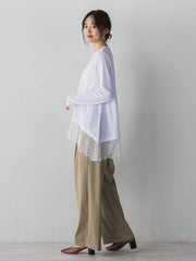 裾レーストップス≪手洗い可能≫