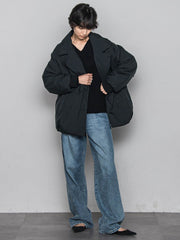 【ふわもち】Vネックニット≪洗濯機で洗える≫