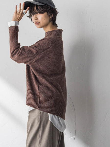 ハイネックシンプルニット≪手洗い可能≫