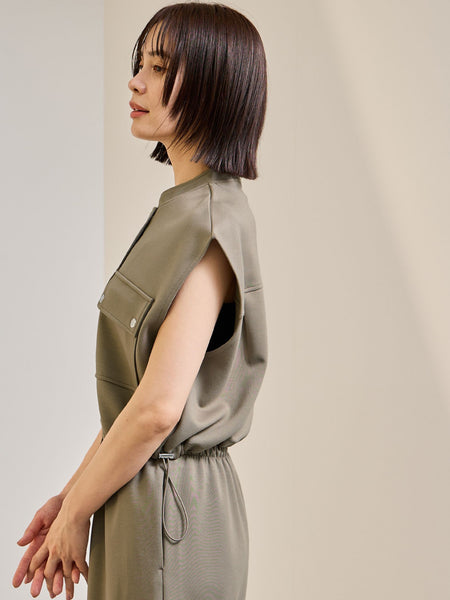 【SET】ダンボールニットベスト×スカート2ピース