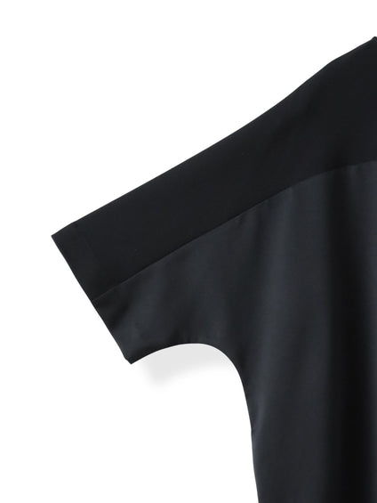 バックサテン切り替えスムースカットソー