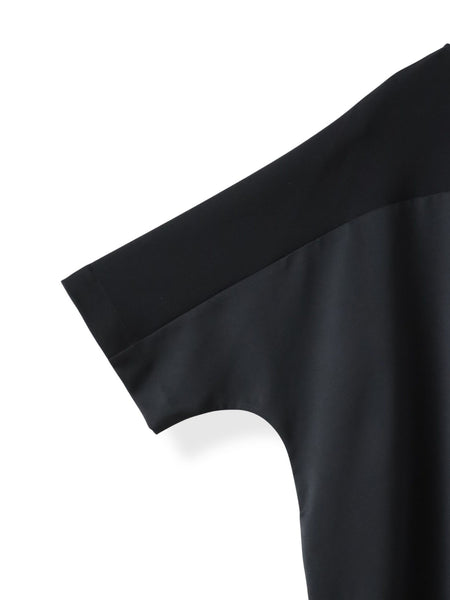 バックサテン切り替えスムースカットソー