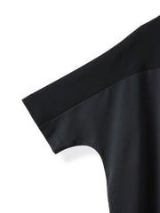 バックサテン切り替えスムースカットソー