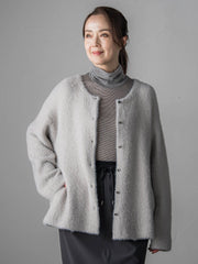 フェザーヤーンニットカーディガン