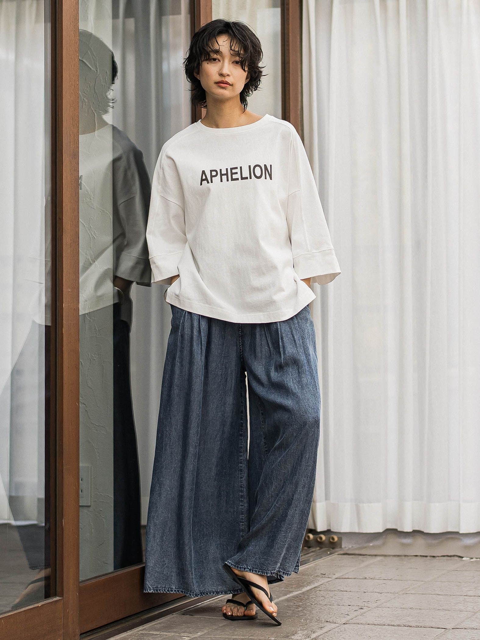 ロゴプリントワイドスリーブプルオーバー