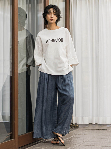 ロゴプリントワイドスリーブプルオーバー