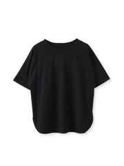 バックサテン切り替えスムースカットソー