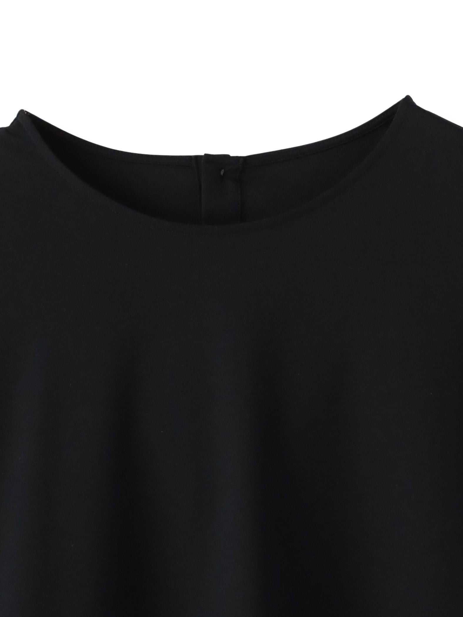 バックサテン切り替えスムースカットソー