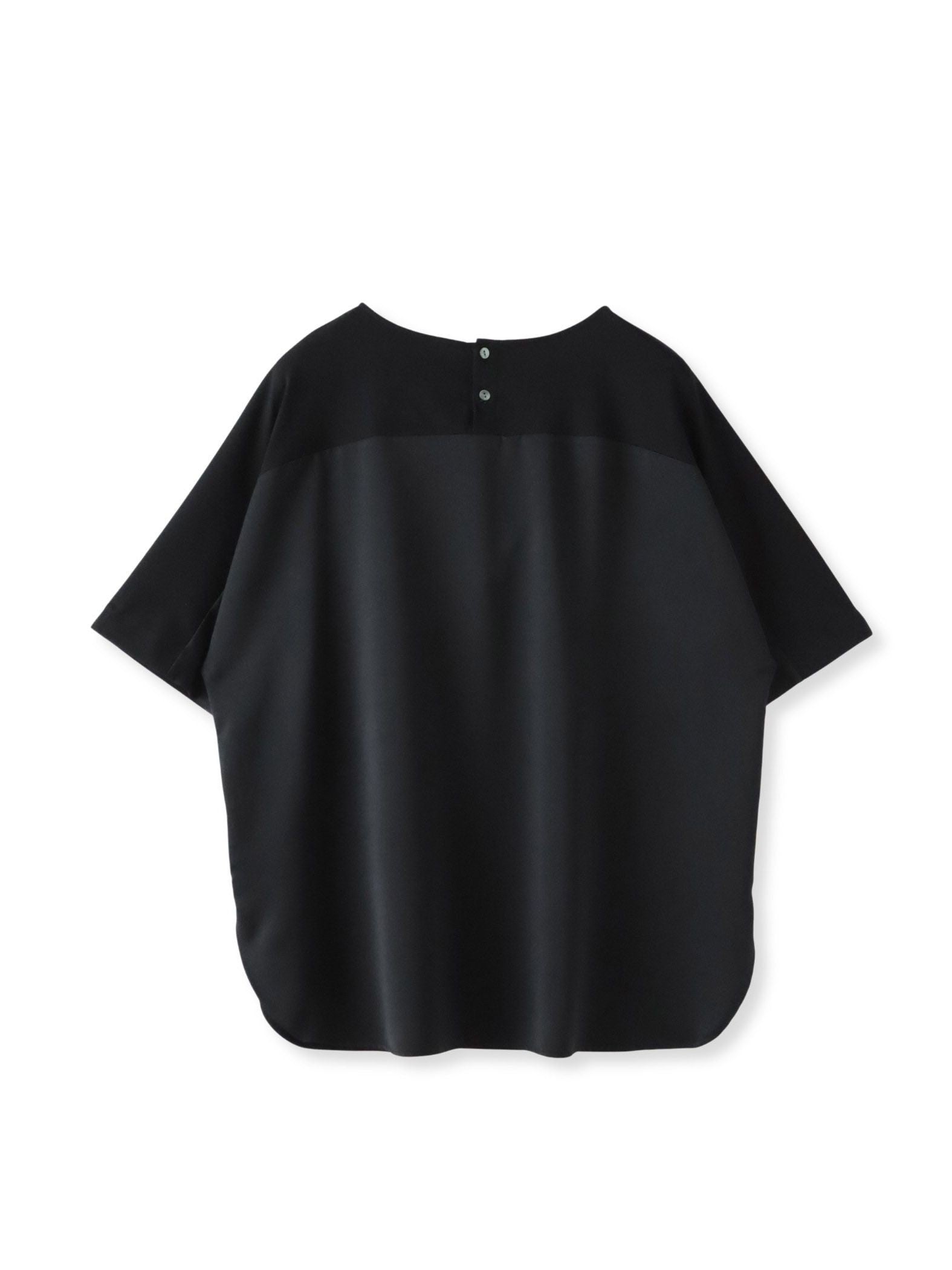 バックサテン切り替えスムースカットソー