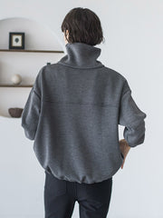 【WEB限定】裏起毛ジッププルオーバー