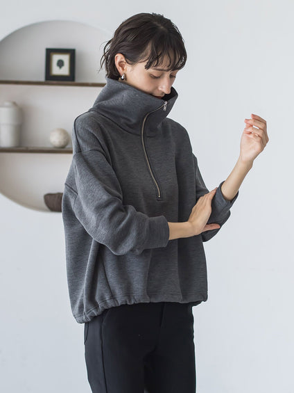 【WEB限定】裏起毛ジッププルオーバー